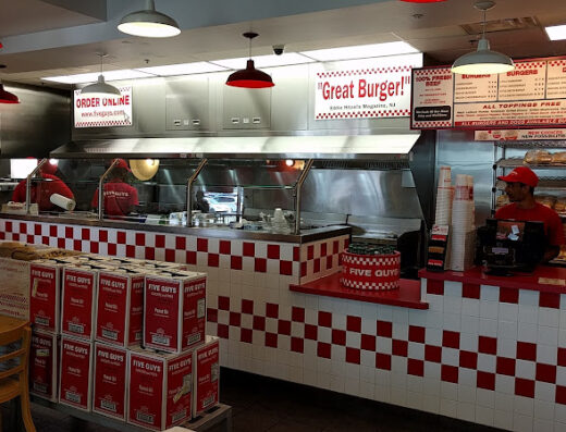 Come visit  and enjoy amazing food at Five Guys